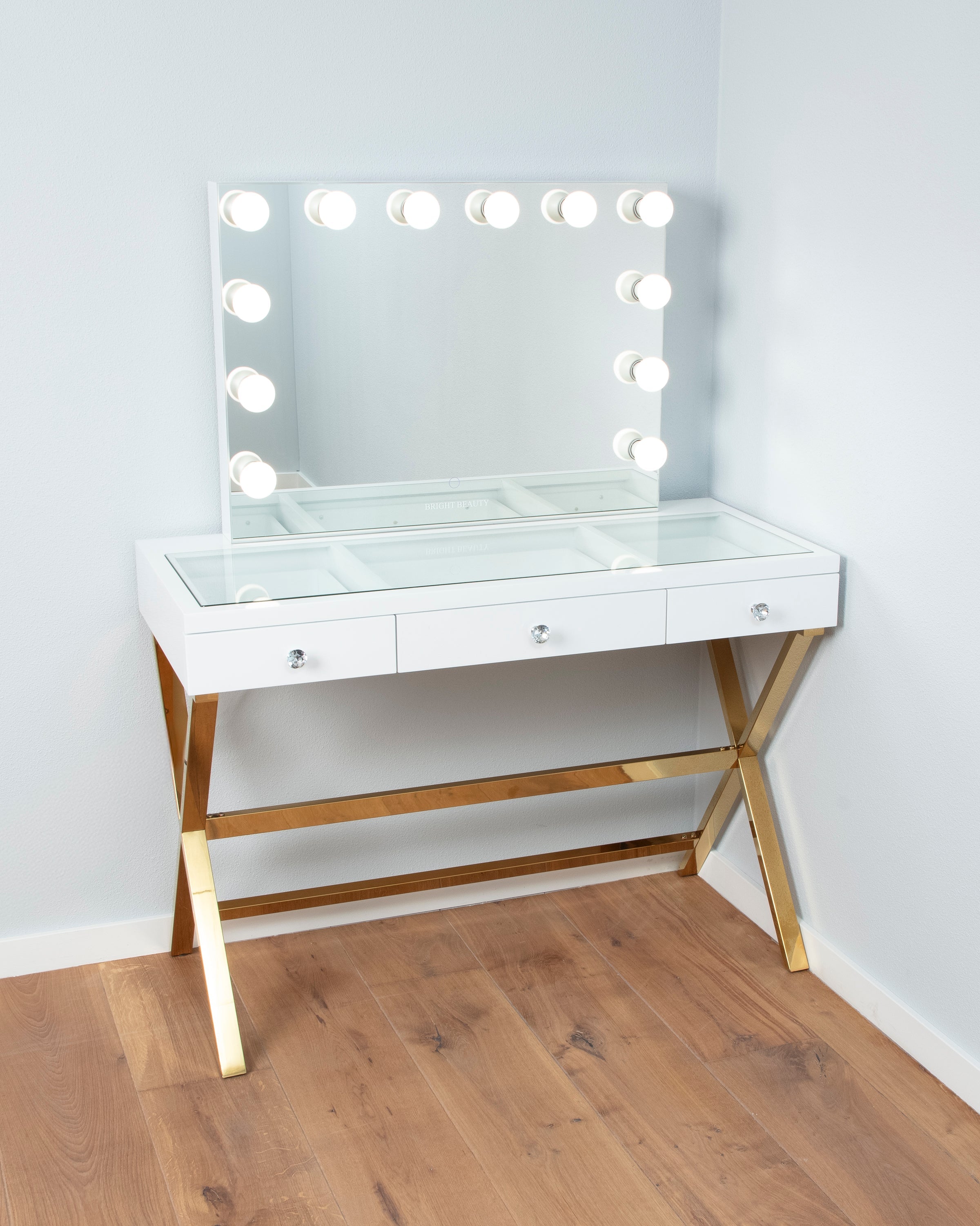 Golden vanity desks