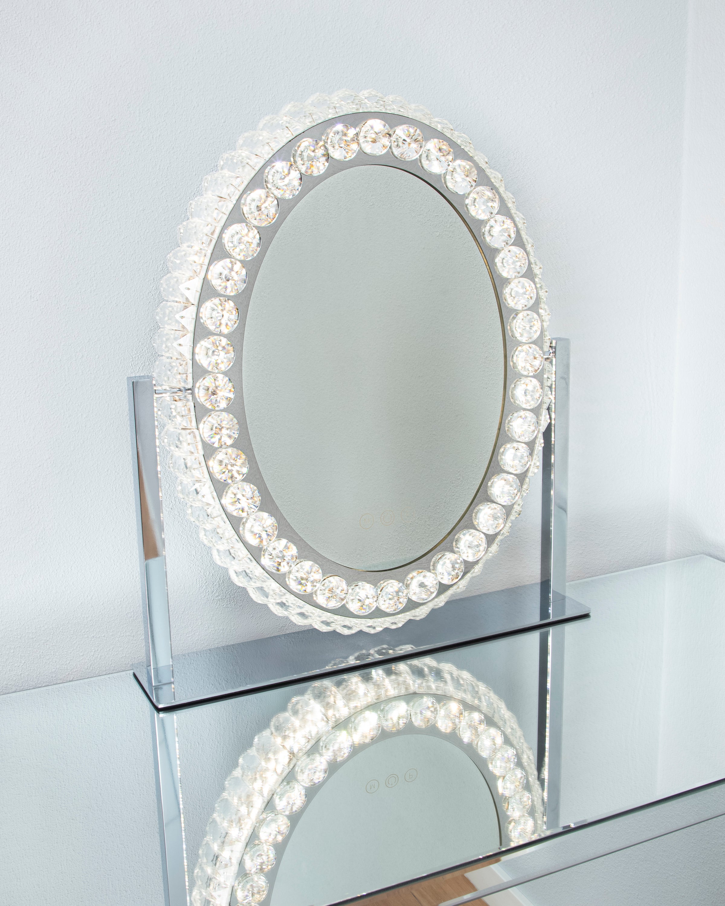 Crystal makeup mirrors