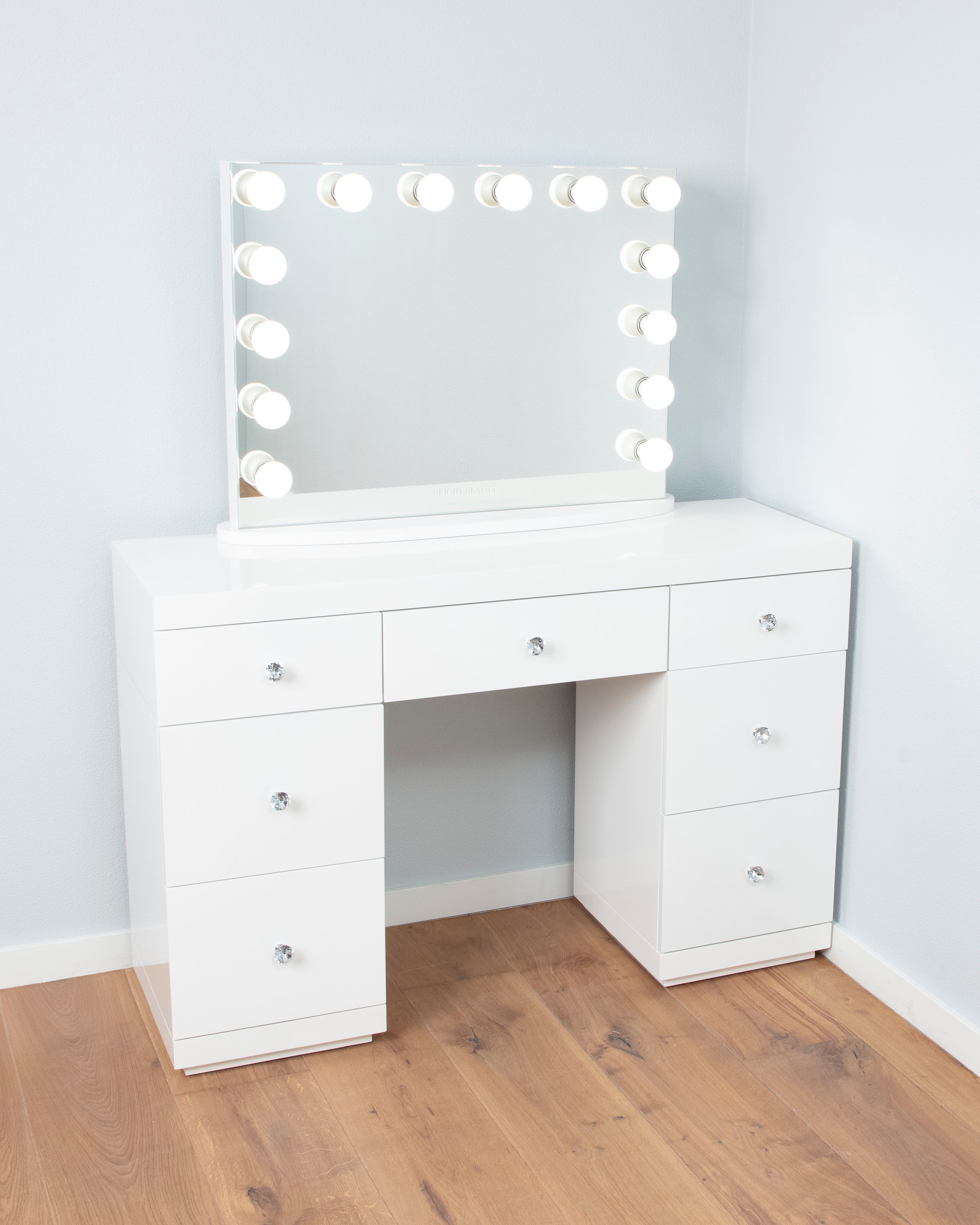 White vanity desks