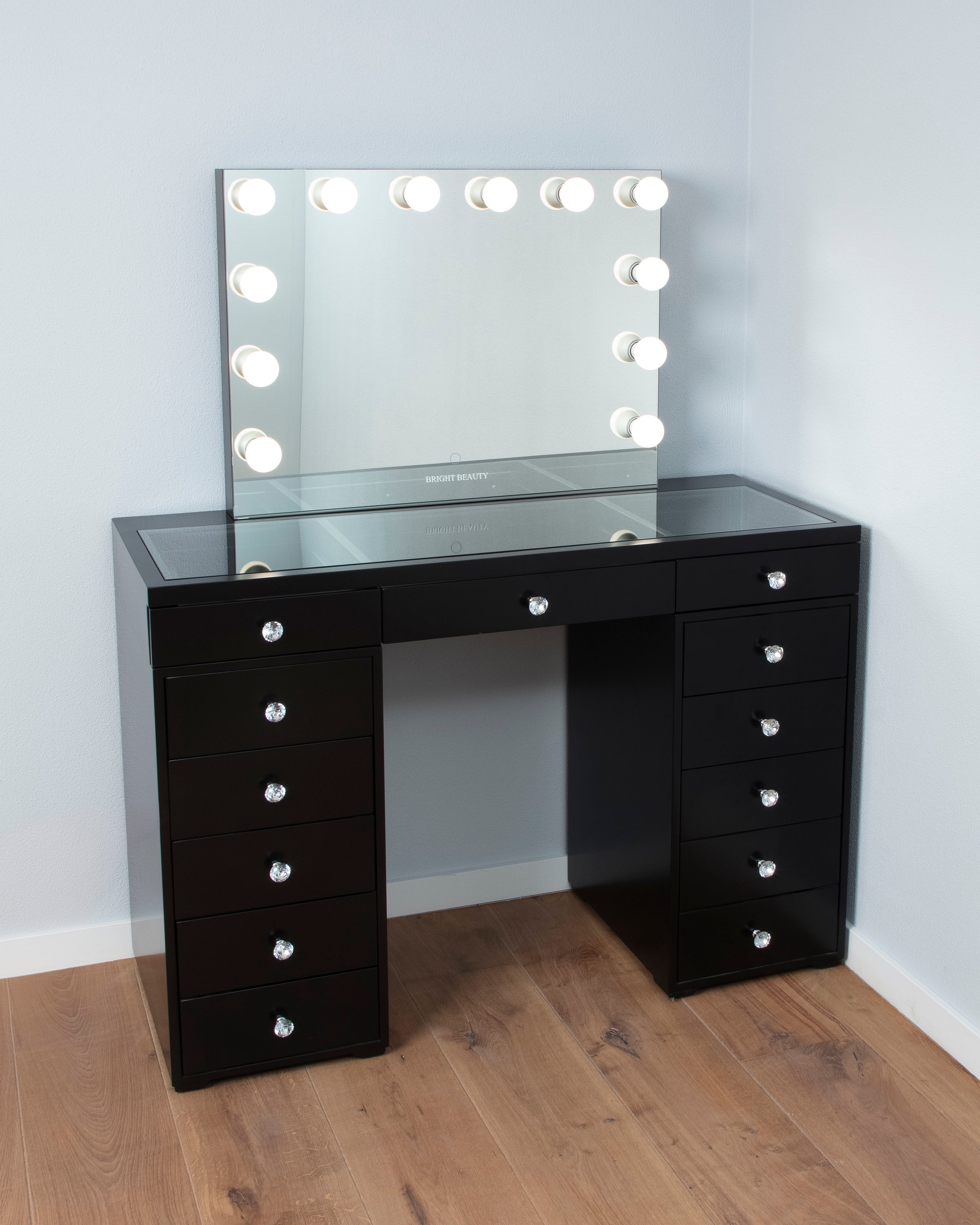 Black vanity desks