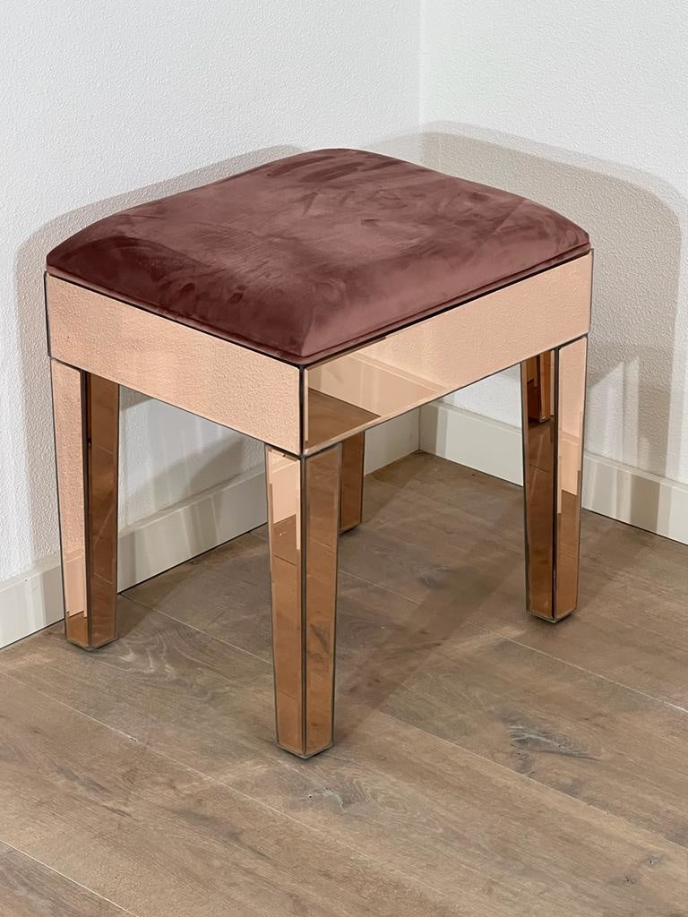 The rose gold vanity stool