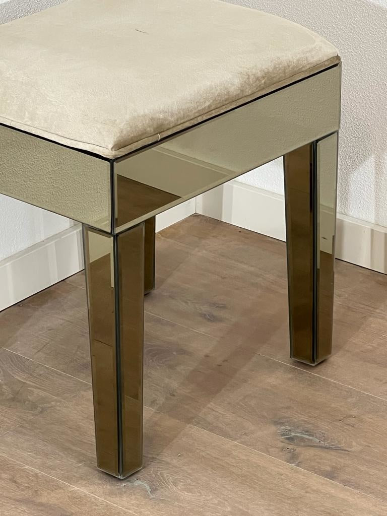 The champagne gold vanity stool