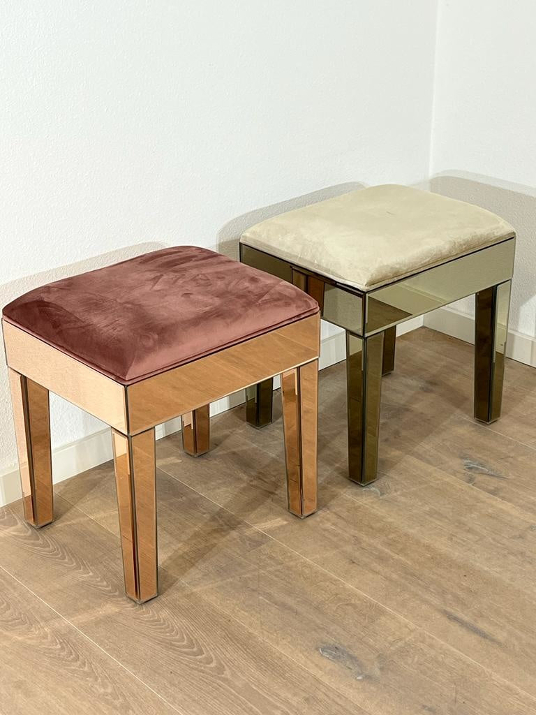 The champagne gold vanity stool